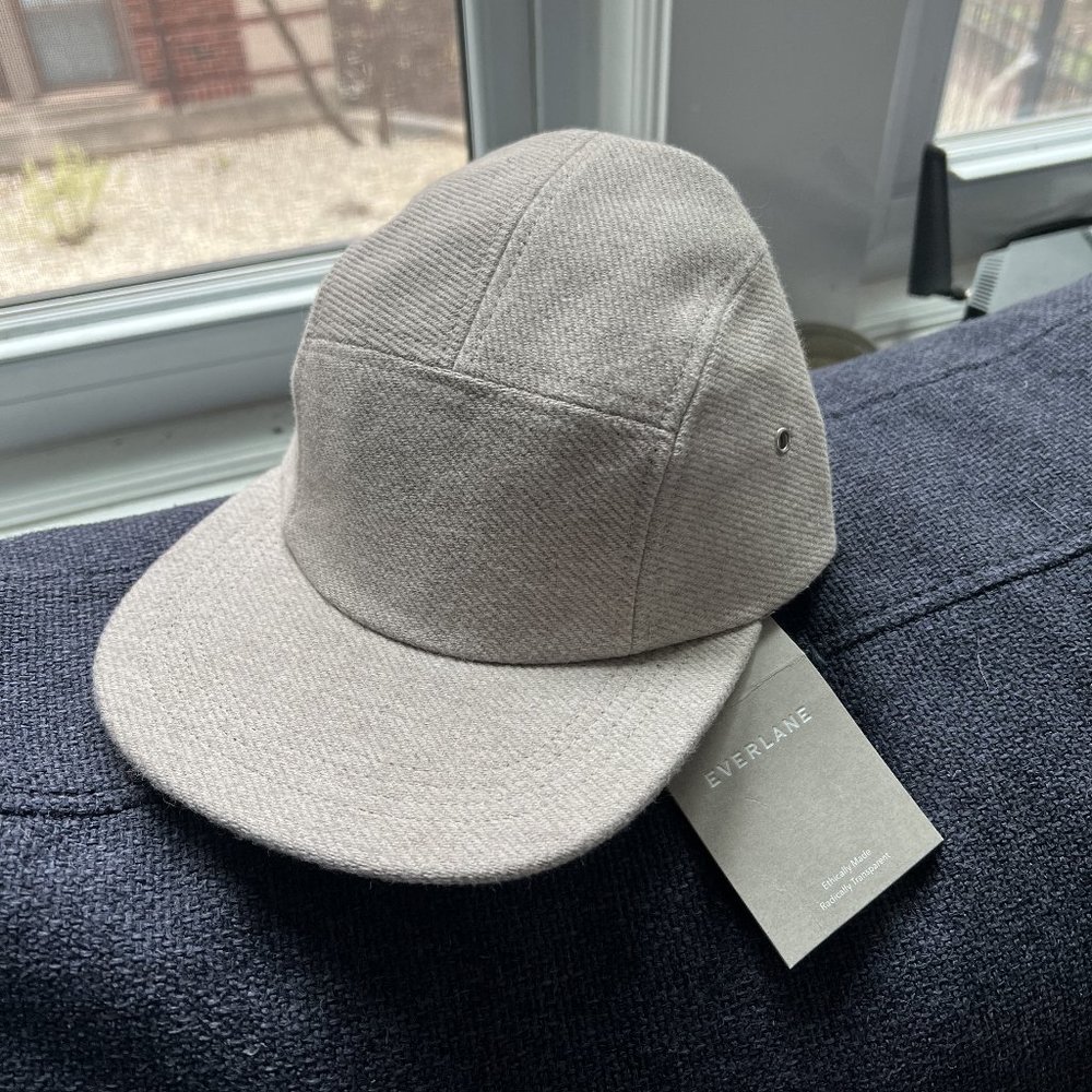 NWT Everlane Brushed Cotton Twill Five-Panel Cap in Burnt Sugar UNISEX ADULT
